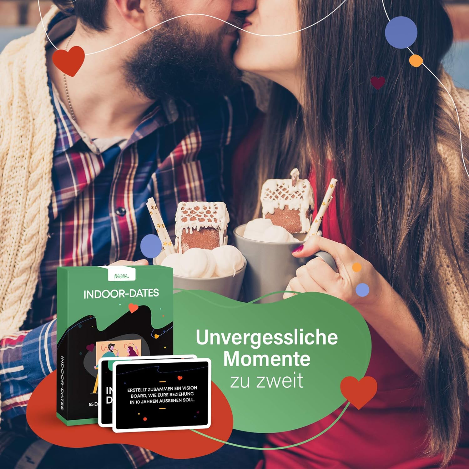 Nalara Indoor Dates - 55 Liebevolle Ideen Um Eine Unvergessliche Gemeinsame Zeit Zu Erleben - Partner Geschenke - Hochzeitstag Geschenke Für Männer