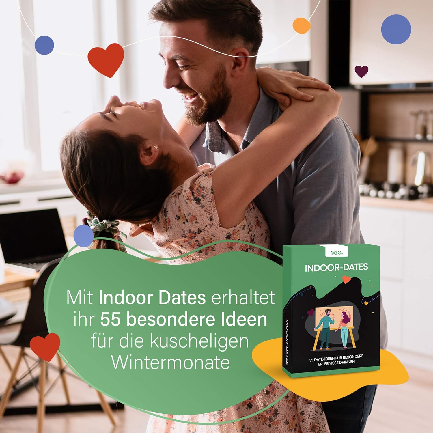 Nalara Indoor Dates - 55 Liebevolle Ideen Um Eine Unvergessliche Gemeinsame Zeit Zu Erleben - Partner Geschenke - Hochzeitstag Geschenke Für Männer